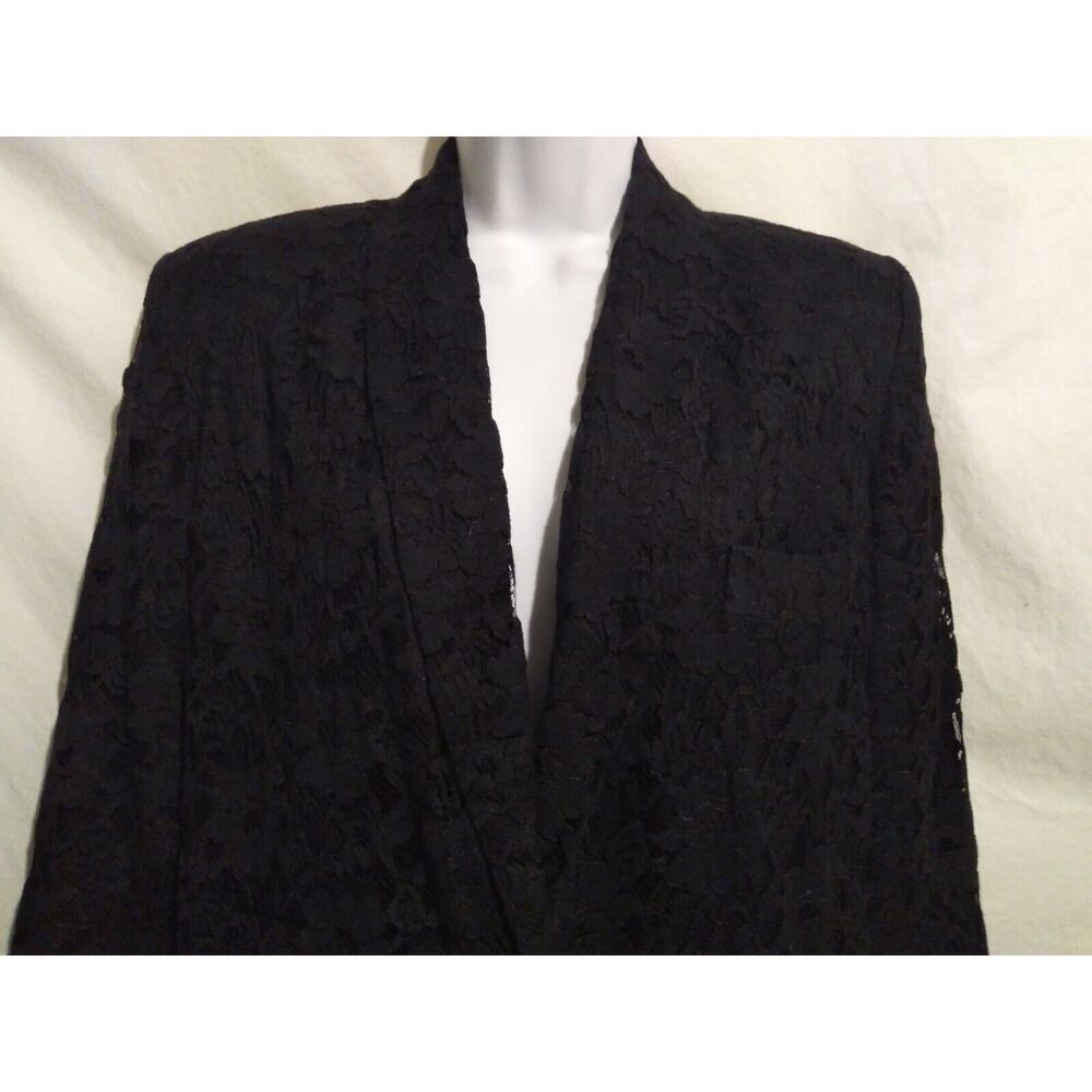 A B S California Size S Long Sleeve Black Lace Shawl Collar Blazer